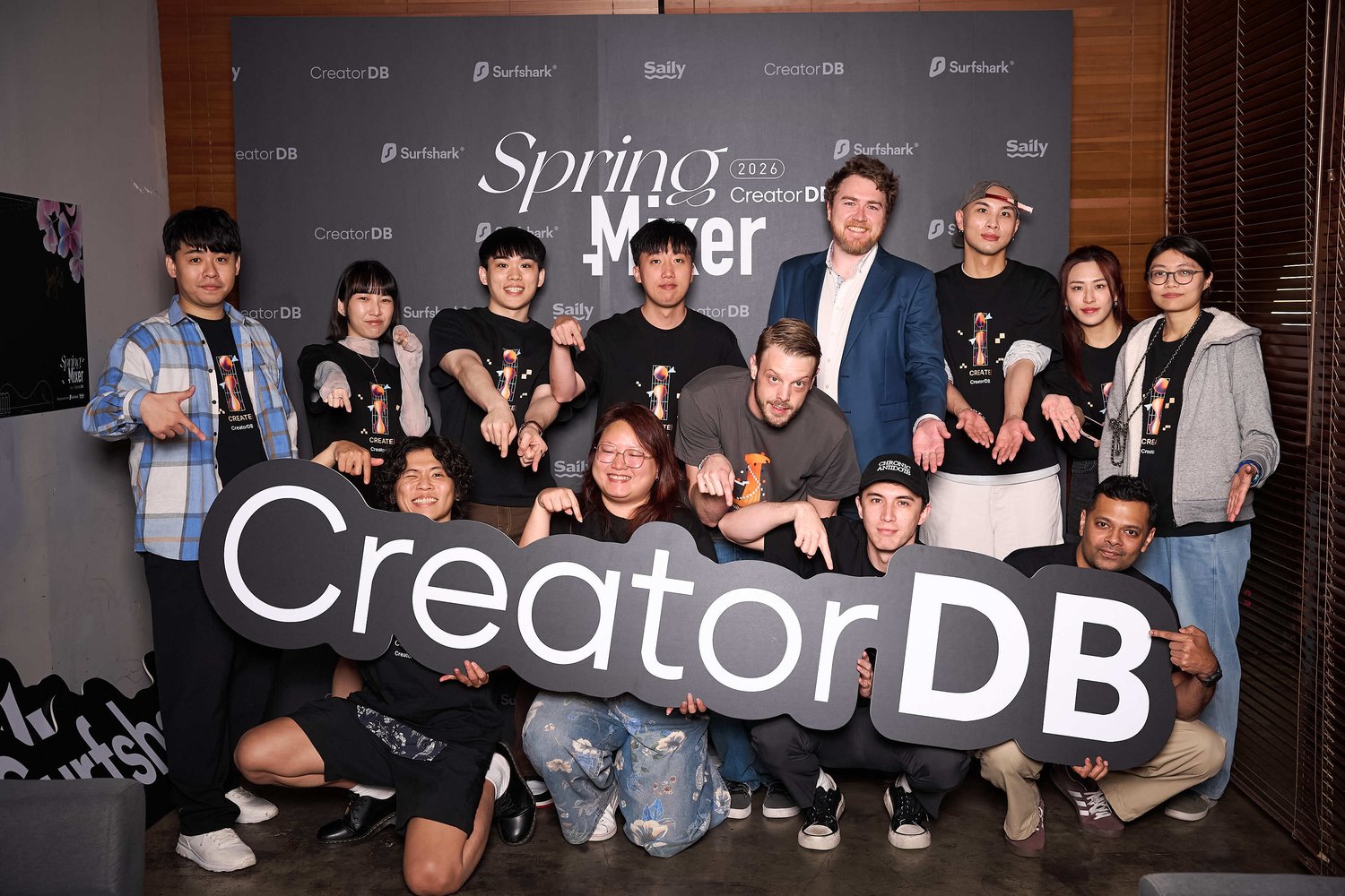The CreatorDB team at Spring Mixer 2026